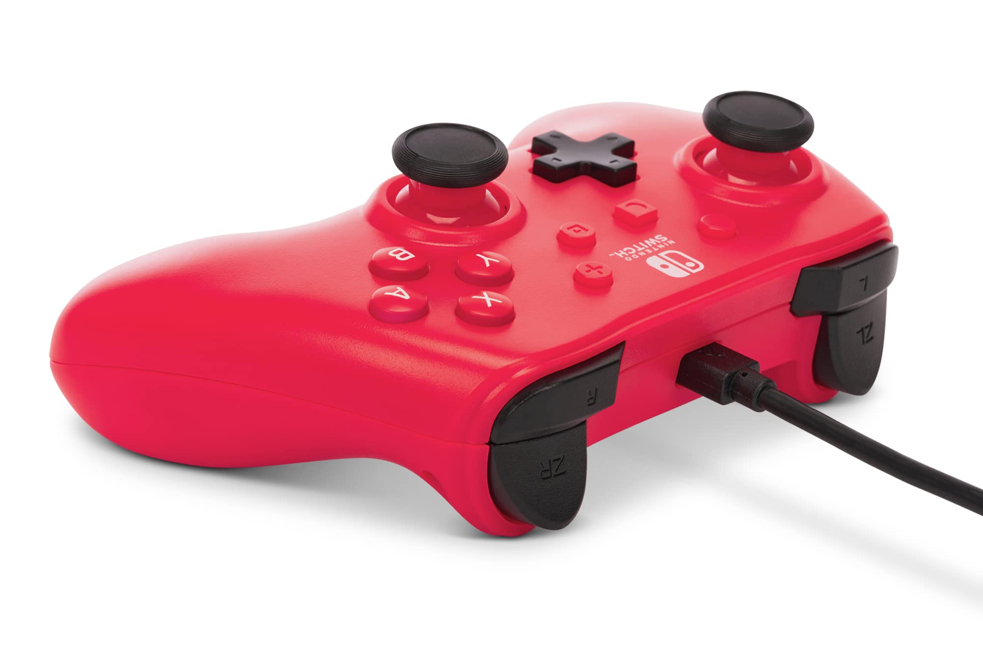 Mando Nintendo Switch Con Cable Powera Raspberry Rojo Mando Nintendo Switch Con Cable Powera Raspberry Rojo